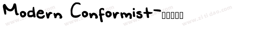 Modern Conformist字体转换